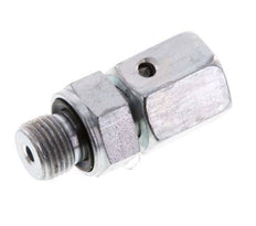 6L & G1/8'' Zink plated Steel Straight Swivel with Male Threads 315 bar NBR O-ring Sealing Cone Adjustable ISO 8434-1 [2 Pieces]