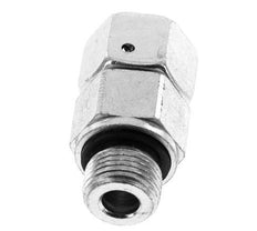 12L&G3/8'' Zink plated Steel Straight Swivel with Male Threads 315 bar NBR O-ring Sealing Cone Adjustable ISO 8434-1 [2 Pieces]