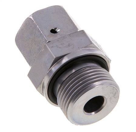 15L & G3/4'' Acier zingue pivotant droit avec filetage mâle 315 bar Joint torique NBR Cône d'etancheite reglable ISO 8434-1