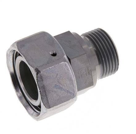 28L & G3/4'' Acier zingue pivotant droit avec filetage mâle 160 bar Joint torique NBR Cône d'etancheite reglable ISO 8434-1