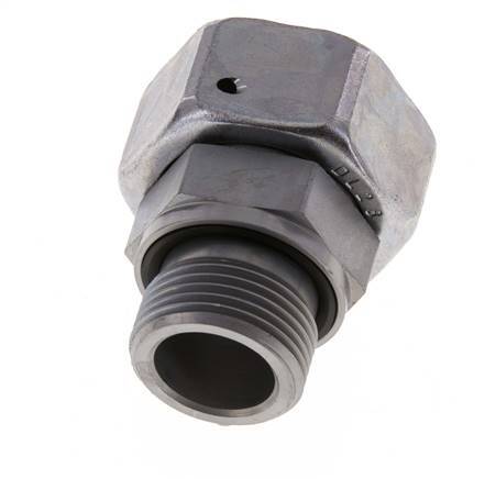 28L & G3/4'' Acier zingue pivotant droit avec filetage mâle 160 bar Joint torique NBR Cône d'etancheite reglable ISO 8434-1