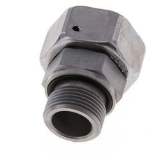 28L & G3/4'' Acier zingue pivotant droit avec filetage mâle 160 bar Joint torique NBR Cône d'etancheite reglable ISO 8434-1