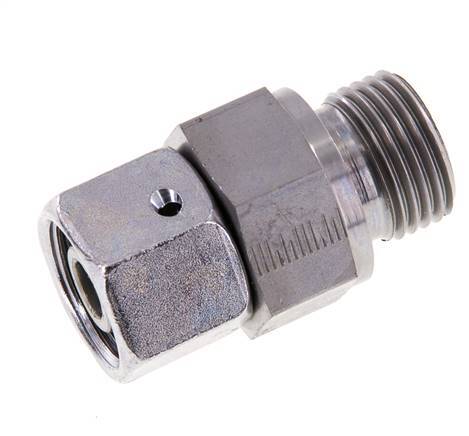 12S & G1/2'' Zink plated Steel Straight Swivel with Male Threads 630 bar NBR O-ring Sealing Cone Adjustable ISO 8434-1