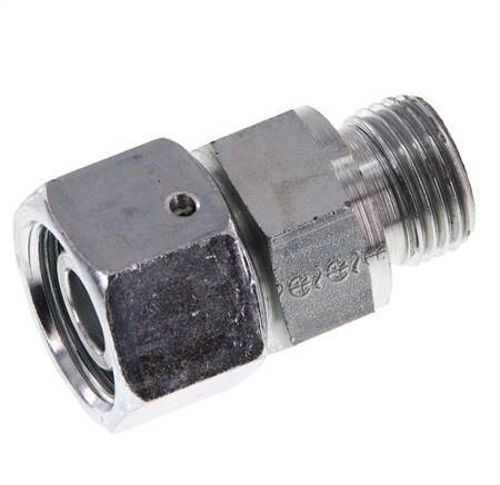 16S & G1/2'' Zink plated Steel Straight Swivel with Male Threads 400 bar NBR O-ring Sealing Cone Adjustable ISO 8434-1