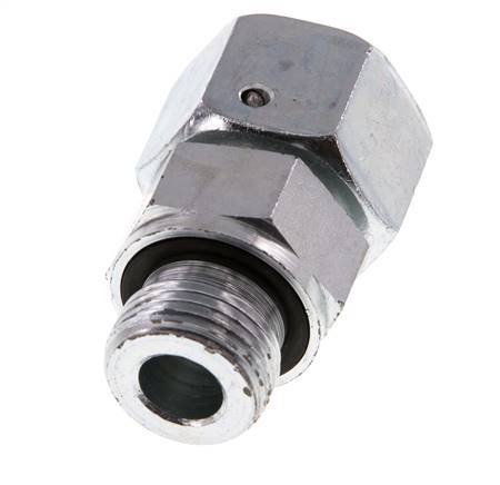16S & G1/2'' Acier zingue pivotant droit avec filetage mâle 400 bar Joint torique NBR Cône d'etancheite reglable ISO 8434-1