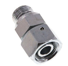 16S & G1/2'' Acier zingue pivotant droit avec filetage mâle 400 bar Joint torique NBR Cône d'etancheite reglable ISO 8434-1