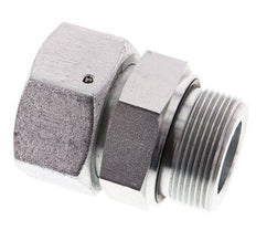 38S & G1-1/2'' Emerillon droit en acier zingue avec filetage mâle 315 bar Joint torique NBR Cône d'etancheite Ajustable ISO 8434-1
