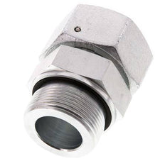 38S & G1-1/2'' Emerillon droit en acier zingue avec filetage mâle 315 bar Joint torique NBR Cône d'etancheite Ajustable ISO 8434-1