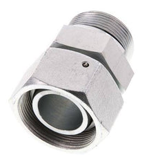 38S & G1-1/2'' Emerillon droit en acier zingue avec filetage mâle 315 bar Joint torique NBR Cône d'etancheite Ajustable ISO 8434-1