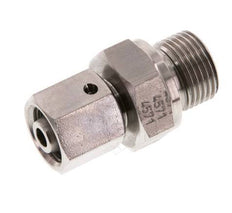 8L et G3/8'' en acier inoxydable pivotant droit avec filetage mâle 315 bar Joint torique FKM Cône reglable ISO 8434-1