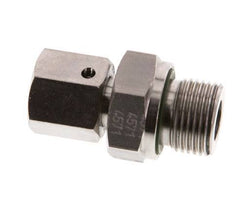 8L et G3/8'' en acier inoxydable pivotant droit avec filetage mâle 315 bar Joint torique FKM Cône reglable ISO 8434-1