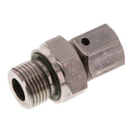 8L et G3/8'' en acier inoxydable pivotant droit avec filetage mâle 315 bar Joint torique FKM Cône reglable ISO 8434-1