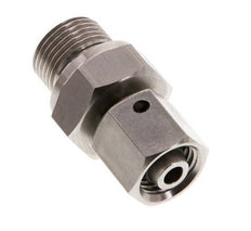 8L et G3/8'' en acier inoxydable pivotant droit avec filetage mâle 315 bar Joint torique FKM Cône reglable ISO 8434-1