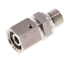 10L & G1/4'' pivotant droit en acier inoxydable avec filetage mâle 315 bar Joint torique FKM Cône reglable ISO 8434-1