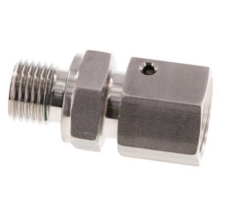 10L & G1/4'' pivotant droit en acier inoxydable avec filetage mâle 315 bar Joint torique FKM Cône reglable ISO 8434-1