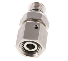10L & G1/4'' pivotant droit en acier inoxydable avec filetage mâle 315 bar Joint torique FKM Cône reglable ISO 8434-1