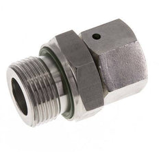 Coupleur droit en acier inoxydable 15L et G3/4'' avec filetage mâle 315 bar Joint torique FKM Cône reglable ISO 8434-1