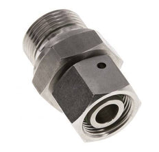Coupleur droit en acier inoxydable 15L et G3/4'' avec filetage mâle 315 bar Joint torique FKM Cône reglable ISO 8434-1