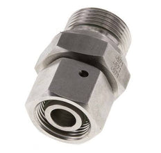Coupleur droit en acier inoxydable 15L et G3/4'' avec filetage mâle 315 bar Joint torique FKM Cône reglable ISO 8434-1