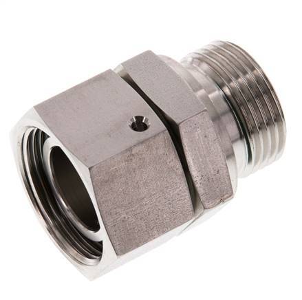 28L & G1'' Stainless Steel Straight Swivel with Male Threads 160 bar FKM O-ring Sealing Cone Adjustable ISO 8434-1