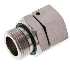 28L & G1'' Acier inoxydable pivotant droit avec filetage mâle 160 bar Joint torique FKM Cône reglable ISO 8434-1