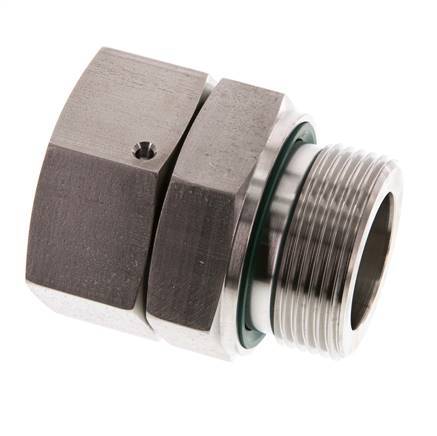 35L & G1-1/4'' en acier inoxydable avec filetage mâle 160 bar FKM O-ring Sealing Cone Adjustable ISO 8434-1