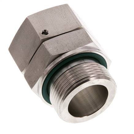 35L & G1-1/4'' en acier inoxydable avec filetage mâle 160 bar FKM O-ring Sealing Cone Adjustable ISO 8434-1