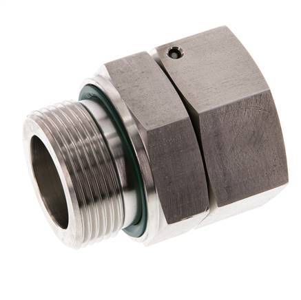 35L & G1-1/4'' en acier inoxydable avec filetage mâle 160 bar FKM O-ring Sealing Cone Adjustable ISO 8434-1