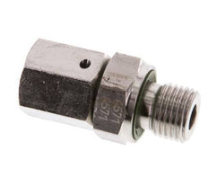6S & G1/4'' pivotant droit en acier inoxydable avec filetage mâle 630 bar Joint torique FKM Cône reglable ISO 8434-1