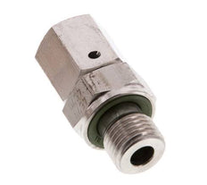 6S & G1/4'' pivotant droit en acier inoxydable avec filetage mâle 630 bar Joint torique FKM Cône reglable ISO 8434-1