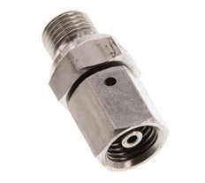 6S & G1/4'' pivotant droit en acier inoxydable avec filetage mâle 630 bar Joint torique FKM Cône reglable ISO 8434-1
