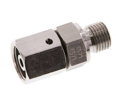 8S & G1/4'' Emerillon droit en acier inoxydable avec filetage mâle 630 bar Joint torique FKM Cône reglable ISO 8434-1