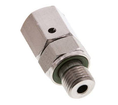 8S & G1/4'' Emerillon droit en acier inoxydable avec filetage mâle 630 bar Joint torique FKM Cône reglable ISO 8434-1