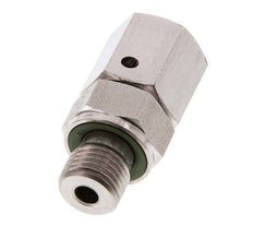 8S & G1/4'' Emerillon droit en acier inoxydable avec filetage mâle 630 bar Joint torique FKM Cône reglable ISO 8434-1