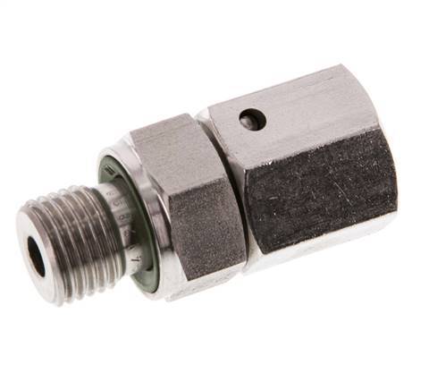 8S & G1/4'' Emerillon droit en acier inoxydable avec filetage mâle 630 bar Joint torique FKM Cône reglable ISO 8434-1