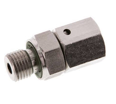 8S & G1/4'' Emerillon droit en acier inoxydable avec filetage mâle 630 bar Joint torique FKM Cône reglable ISO 8434-1