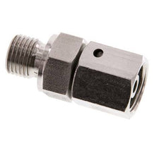 8S & G1/4'' Emerillon droit en acier inoxydable avec filetage mâle 630 bar Joint torique FKM Cône reglable ISO 8434-1