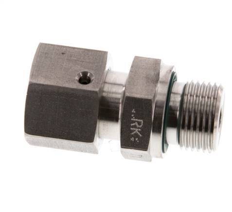 10S & G3/8'' Swivel droit en acier inoxydable avec filetage mâle 630 bar Joint torique FKM Cône reglable ISO 8434-1