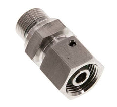 10S & G3/8'' Swivel droit en acier inoxydable avec filetage mâle 630 bar Joint torique FKM Cône reglable ISO 8434-1