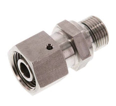 12S & G3/8'' Swivel droit en acier inoxydable avec filetage mâle 630 bar Joint torique FKM Cône reglable ISO 8434-1