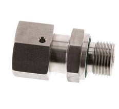 12S & G3/8'' Swivel droit en acier inoxydable avec filetage mâle 630 bar Joint torique FKM Cône reglable ISO 8434-1
