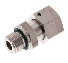 12S & G3/8'' Swivel droit en acier inoxydable avec filetage mâle 630 bar Joint torique FKM Cône reglable ISO 8434-1
