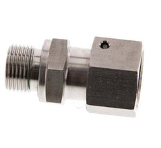 12S & G3/8'' Swivel droit en acier inoxydable avec filetage mâle 630 bar Joint torique FKM Cône reglable ISO 8434-1