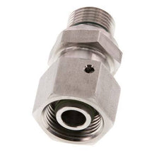 12S & G3/8'' Swivel droit en acier inoxydable avec filetage mâle 630 bar Joint torique FKM Cône reglable ISO 8434-1