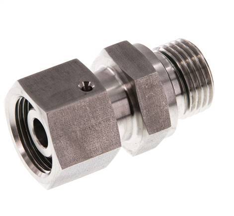 14S & G1/2'' Swivel droit en acier inoxydable avec filetage mâle 630 bar Joint torique FKM Cône reglable ISO 8434-1