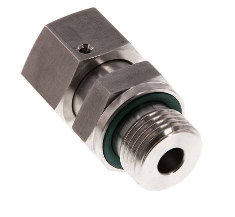 14S & G1/2'' Swivel droit en acier inoxydable avec filetage mâle 630 bar Joint torique FKM Cône reglable ISO 8434-1