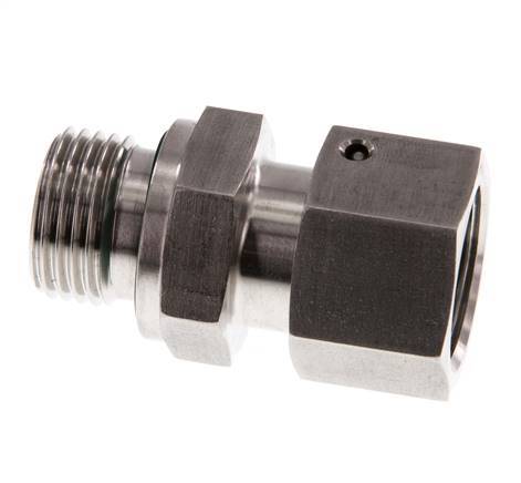 14S & G1/2'' Swivel droit en acier inoxydable avec filetage mâle 630 bar Joint torique FKM Cône reglable ISO 8434-1