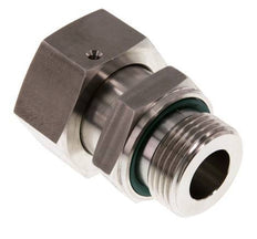 25S & G1'' Swivel droit en acier inoxydable avec filetage mâle 400 bar Joint torique FKM Cône reglable ISO 8434-1