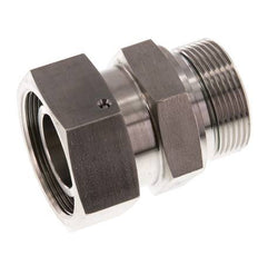38S & G1-1/2'' pivot droit en acier inoxydable avec filetage mâle 315 bar Joint torique FKM Cône reglable ISO 8434-1