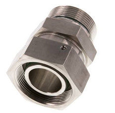 38S & G1-1/2'' pivot droit en acier inoxydable avec filetage mâle 315 bar Joint torique FKM Cône reglable ISO 8434-1